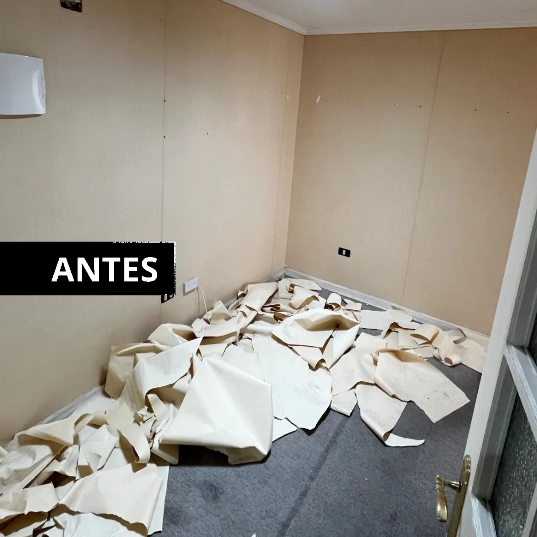Santo Domingo, pintura y piso, antes
